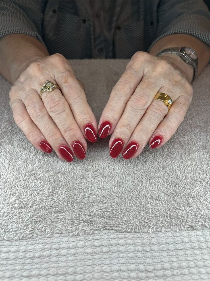 Deep Red Glossy Almond