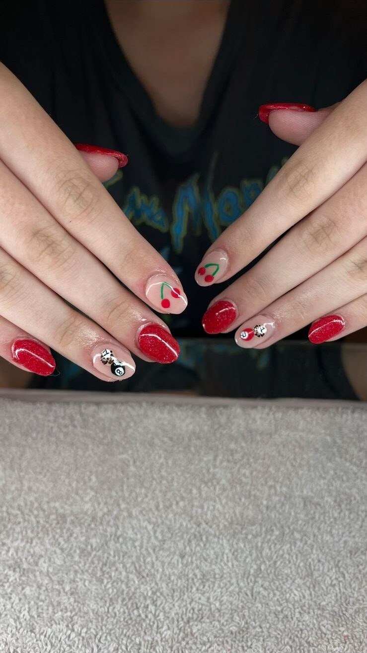 Cherry Glitter With Charms